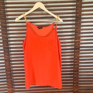 DREW Orange Chain-Strap Camisole